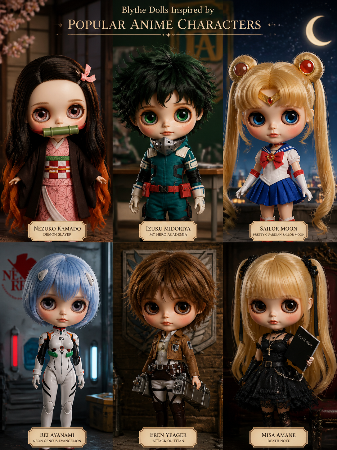 New model Blythe doll anime inspired template