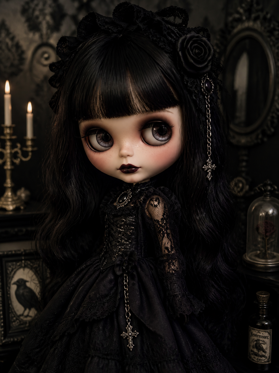 New model Blythe doll gothic vibes template
