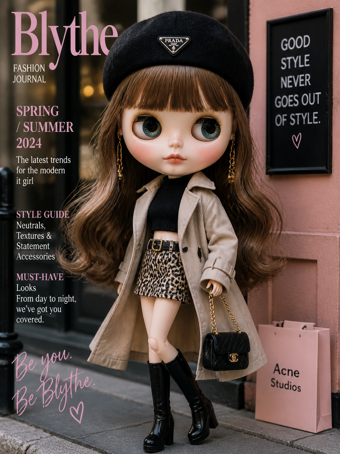 New model Blythe doll modern fashion template